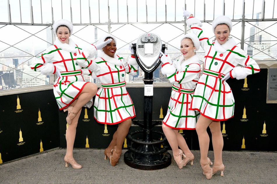 The Rockettes take in the views from the 86th Floor